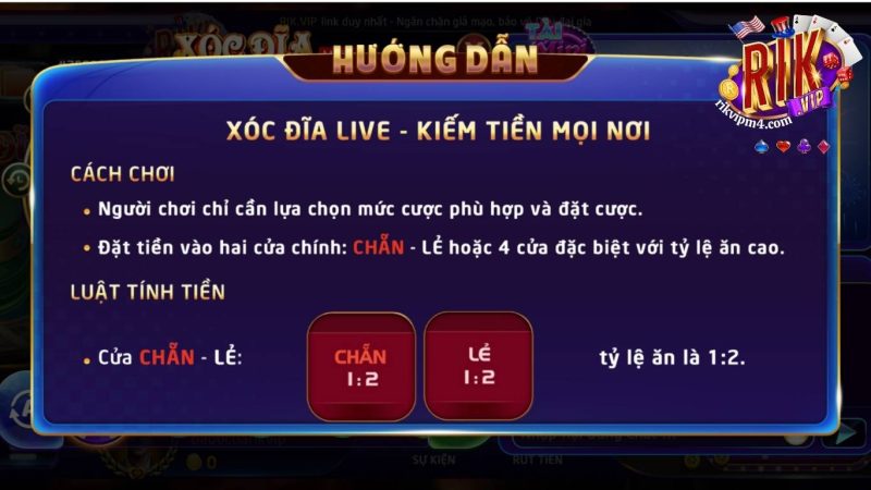 Luật chơi chi tiết xóc đĩa Rikvip