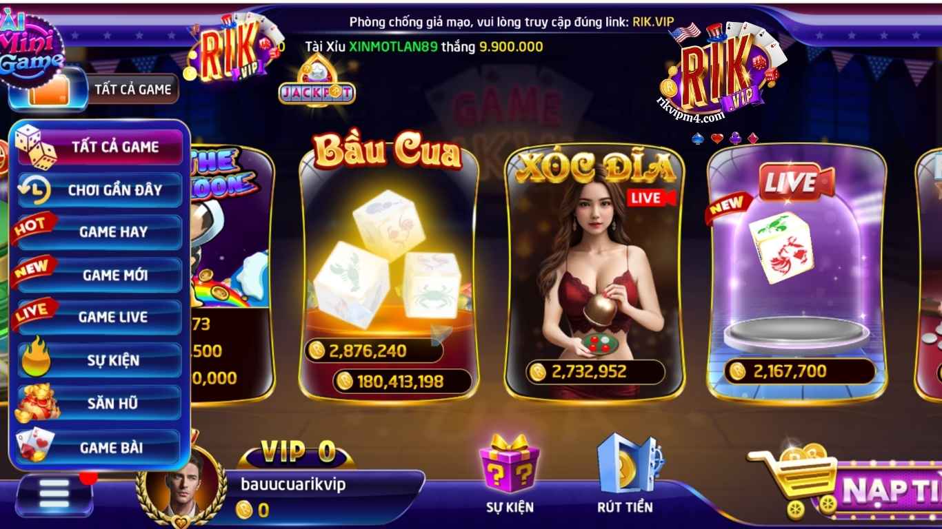Giới thiệu những siêu phẩm game đổi thưởng trên Rikvip. Giới thiệu những siêu phẩm game đổi thưởng trên Rikvip.
