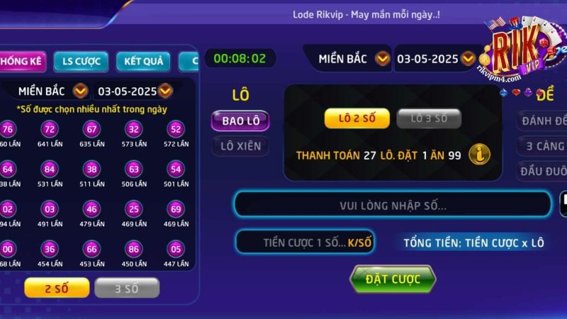 Những cửa đặt dành cho bet thủ tại lô đề Rikvip