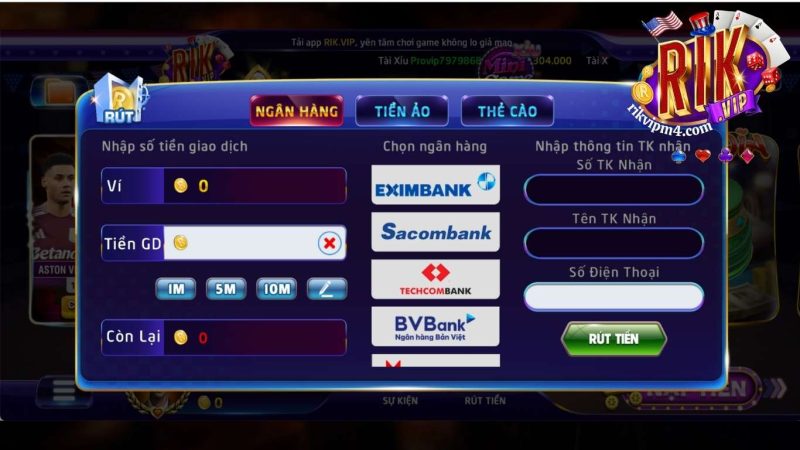Cách rút tiền Rikvip an toàn